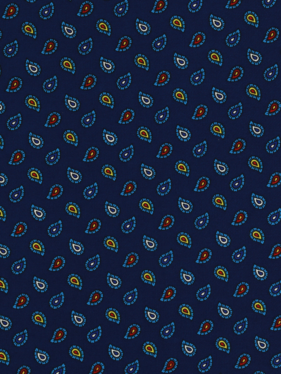 Calvadoss Men’s Classic Navy Paisley Print Pocket Square