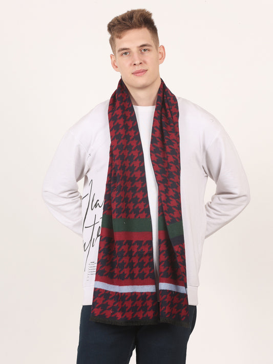 Calvadoss Men's Multi Color Patterned Scarf