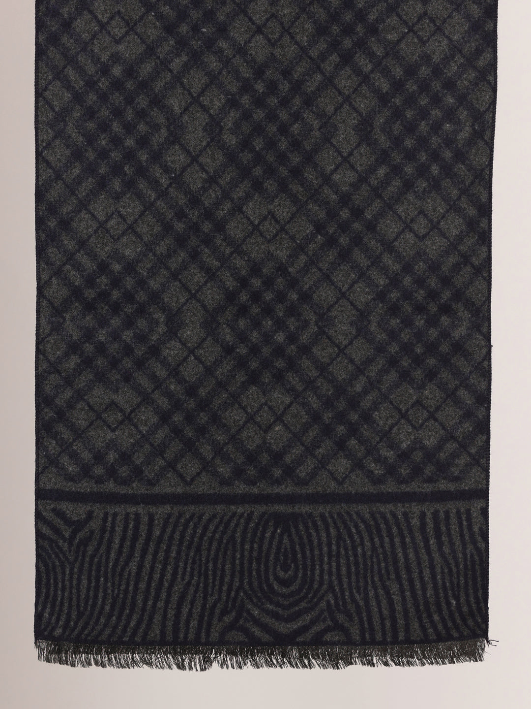 Calvadoss Men's Black & Grey Scarf