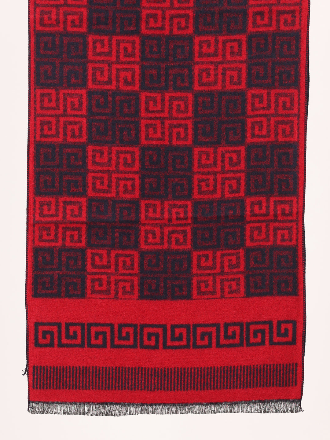 Calvadoss Men’s Prestige Navy & Red Patterned Scarf