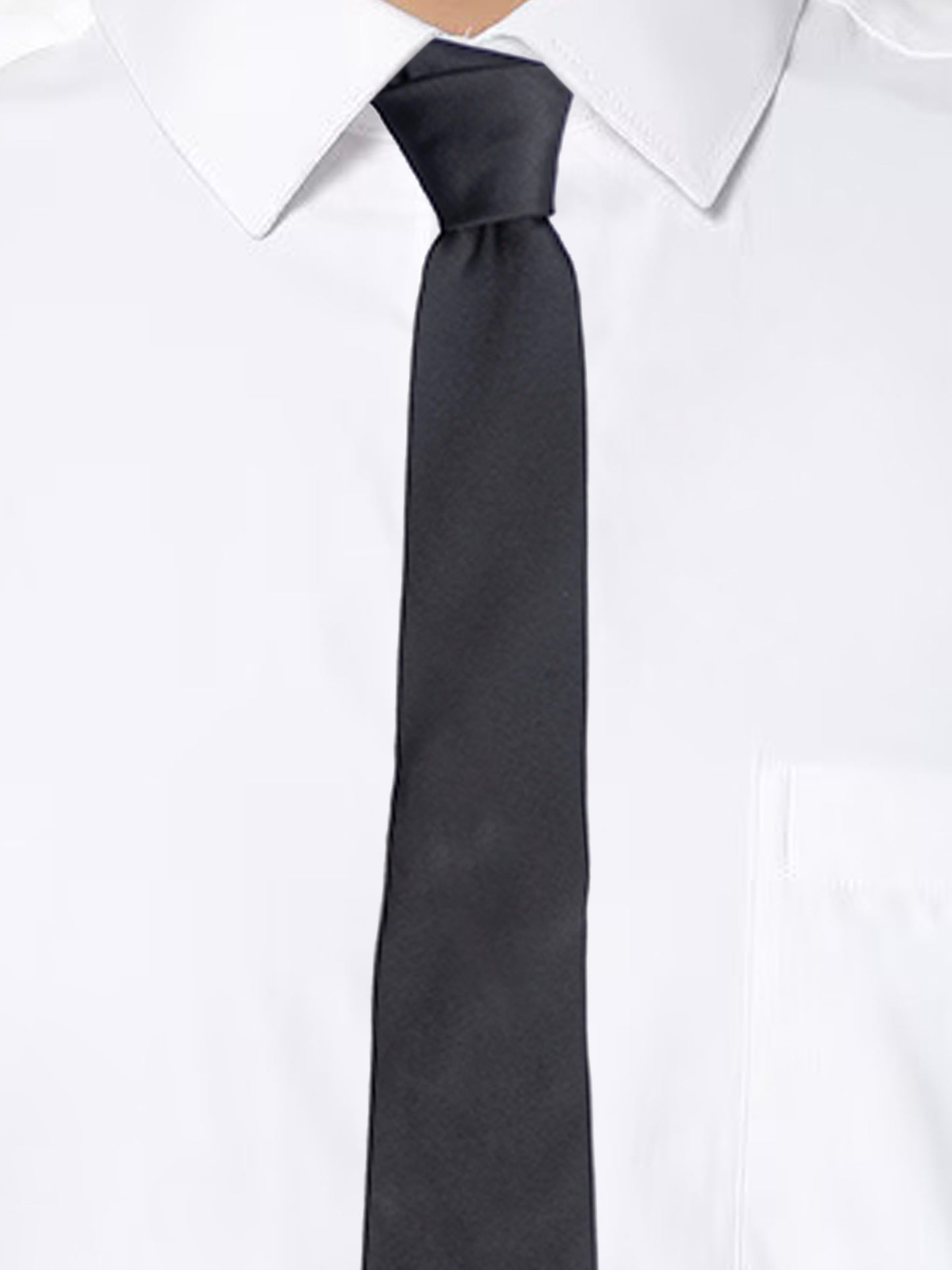 Men Black Solid Broad Tie