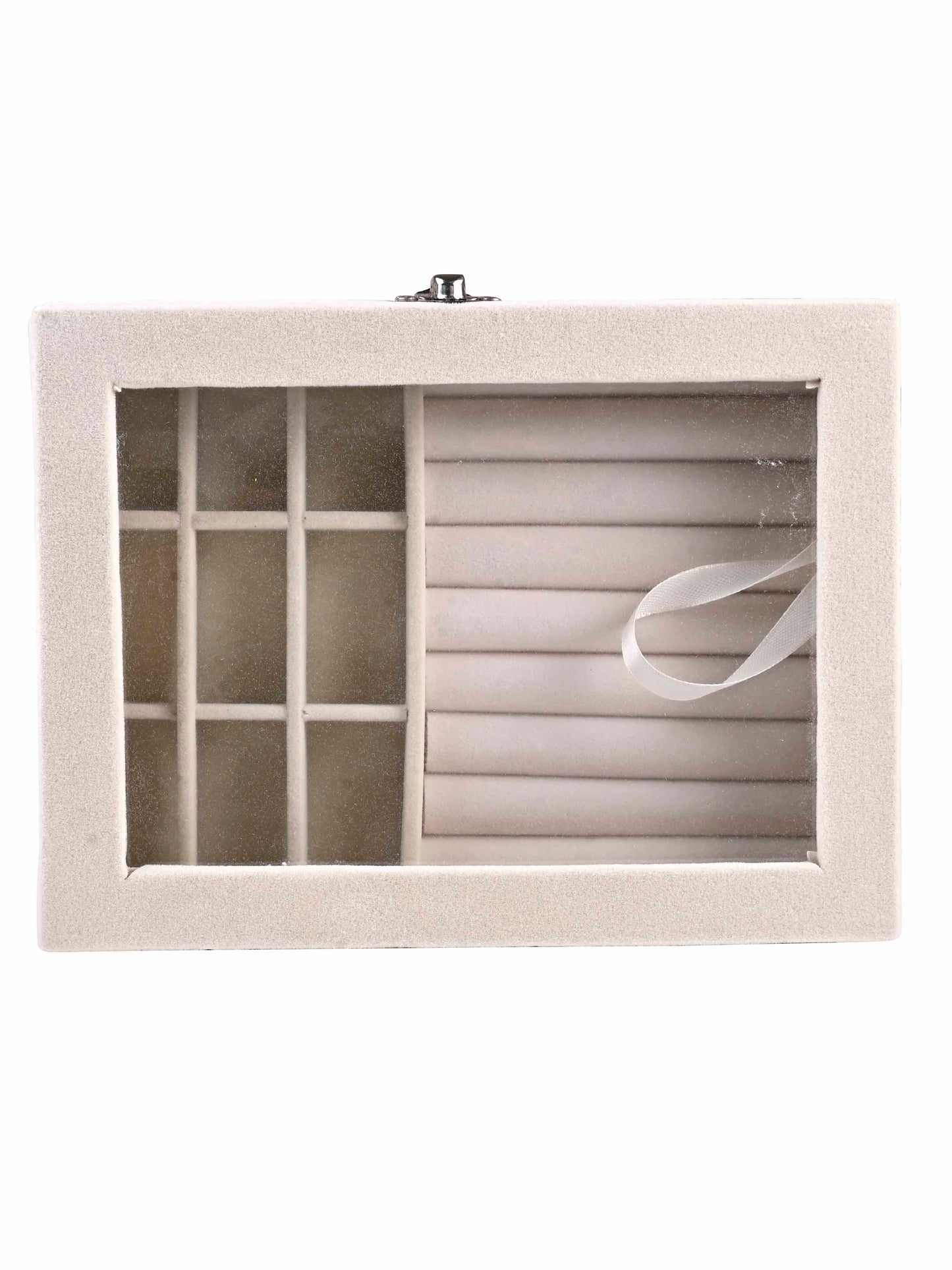 Beige Portable Jewellery Organizer Box