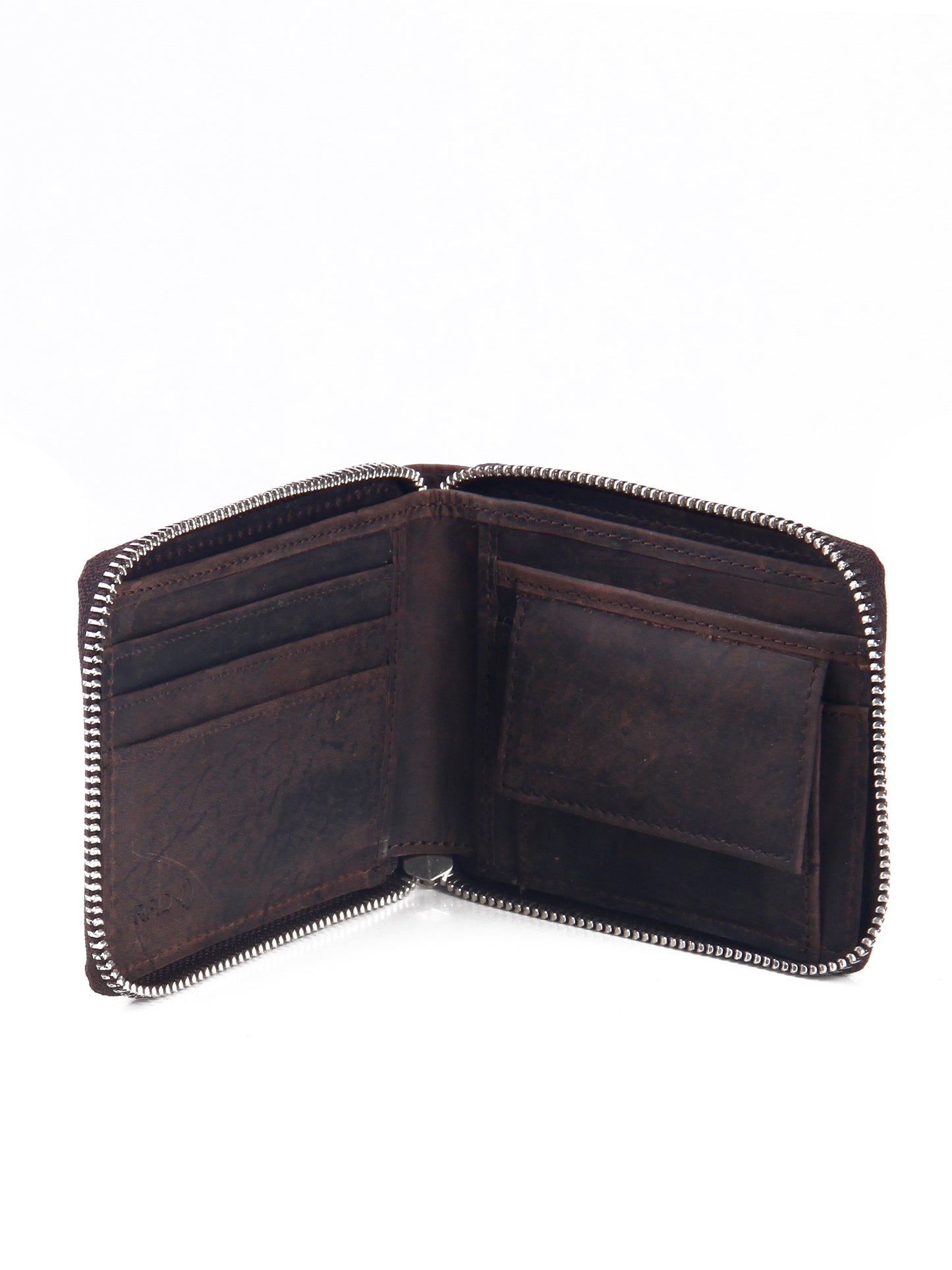 Premium Genuine Zip Around Textured Wallet