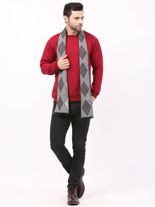 Calvadoss Men’s Platinum Grey Elegance Scarf