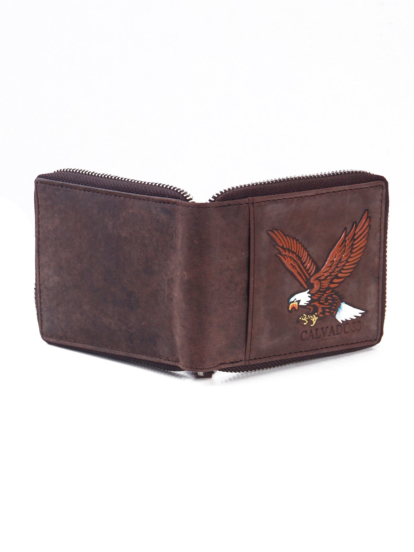 Premium Genuine Zip Around Textured Wallet
