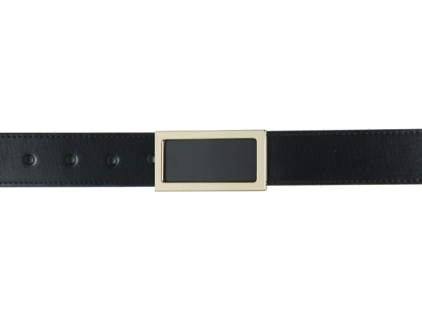 Men Black Textured Casual PU Belt, With a Slider Buckle Closure