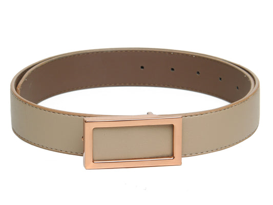 Beige Solid Casual Belt