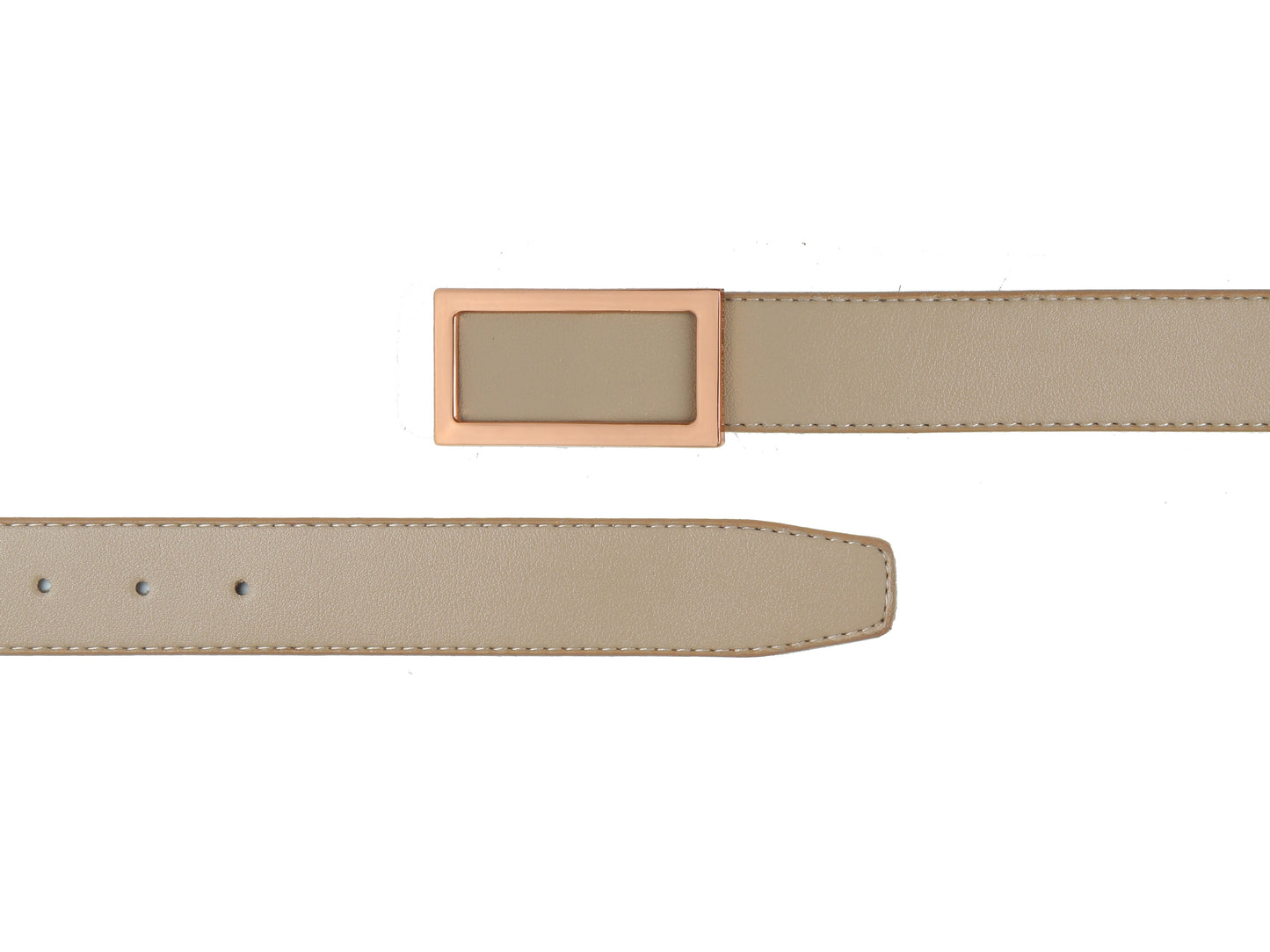 Beige Solid Casual Belt
