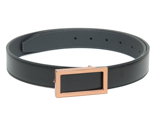 Black Solid PU Belt