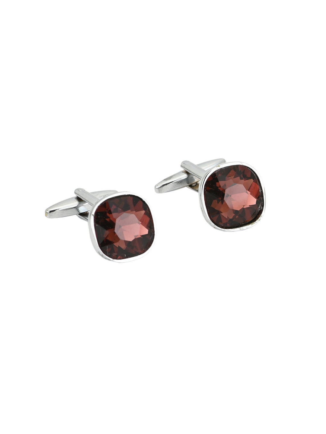 Maroon Diamond Shaped Cufflinks