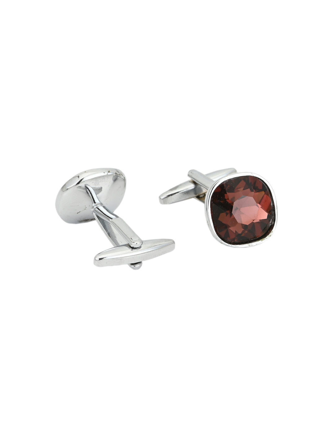 Maroon Diamond Shaped Cufflinks