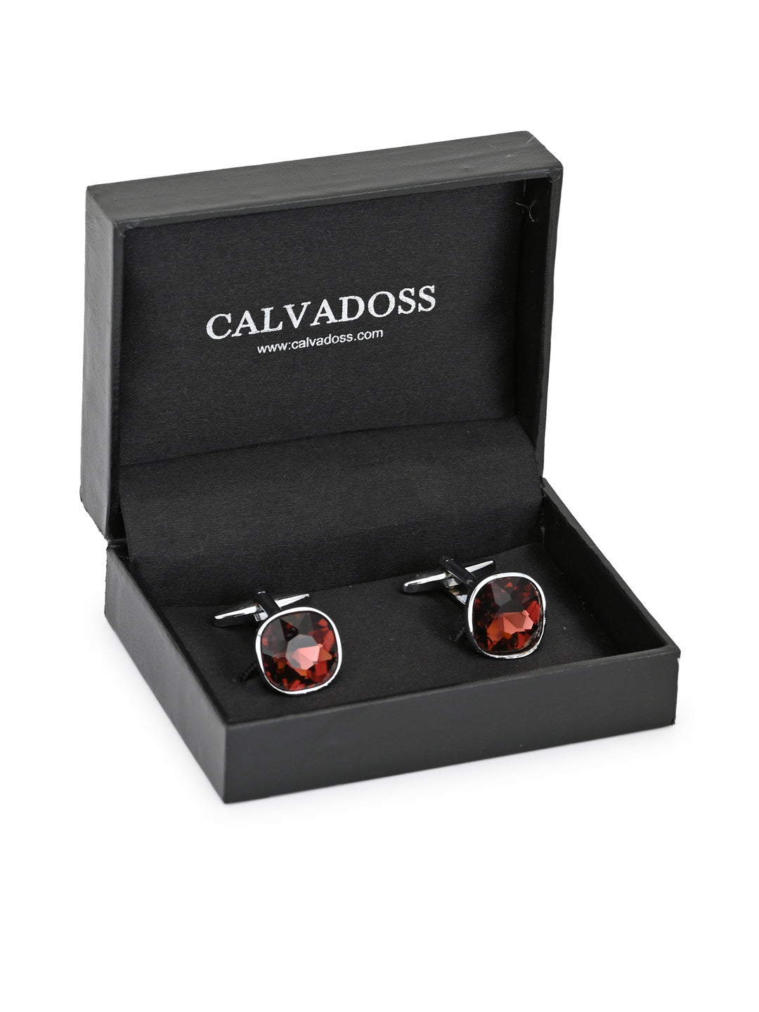 Maroon Diamond Shaped Cufflinks