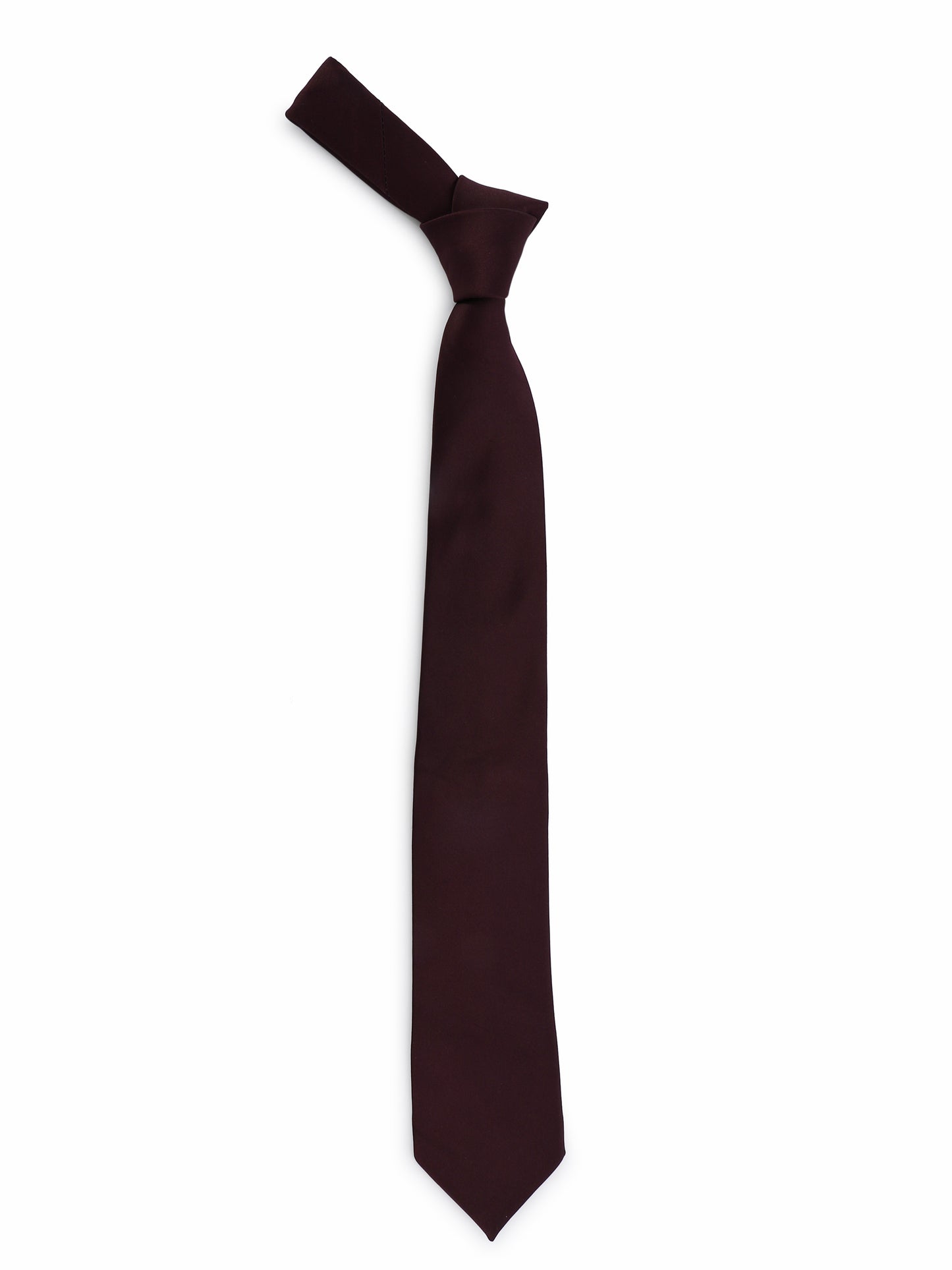 Men Maroon Woven Design Broad Tie