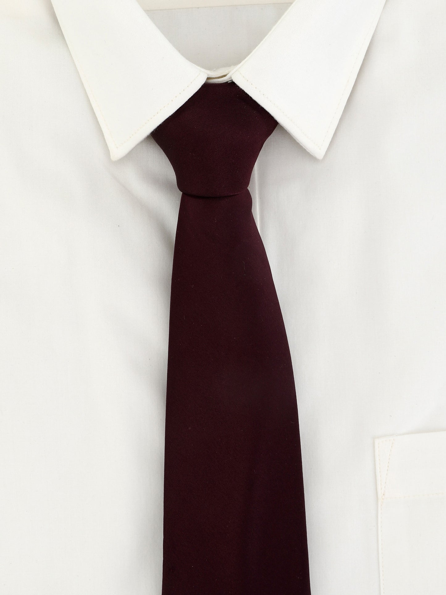 Men Maroon Woven Design Broad Tie