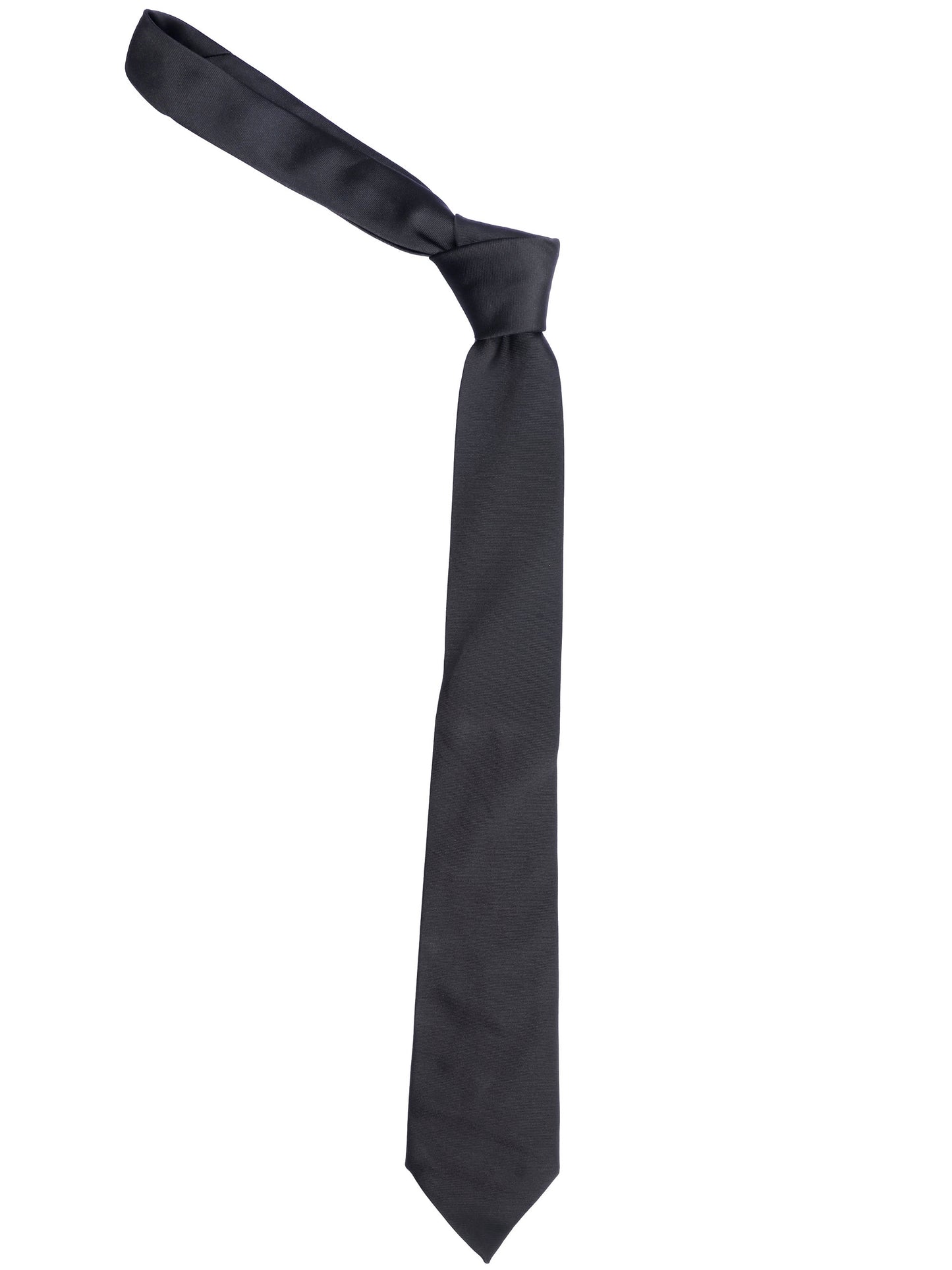 Men Black Solid Broad Tie