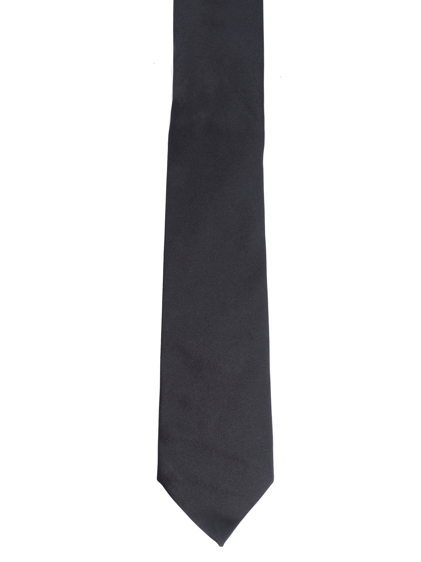 Men Black Solid Broad Tie