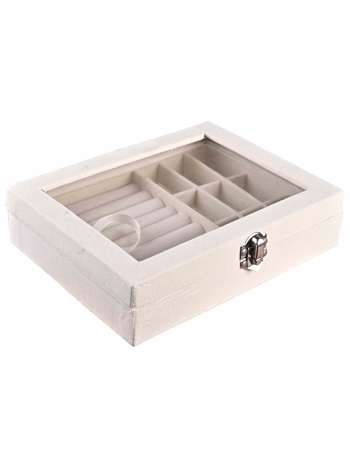 Beige Portable Jewellery Organizer Box