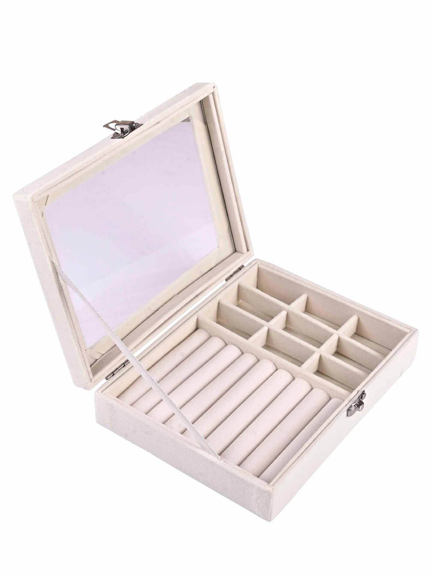Beige Portable Jewellery Organizer Box