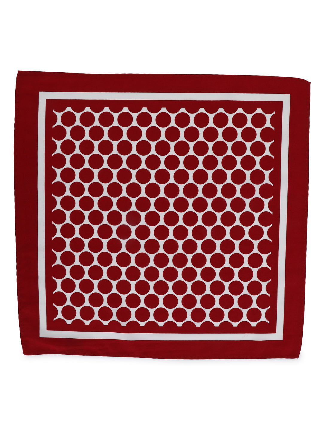 Calvadoss Men’s Red & White Polka Dot Pocket Square